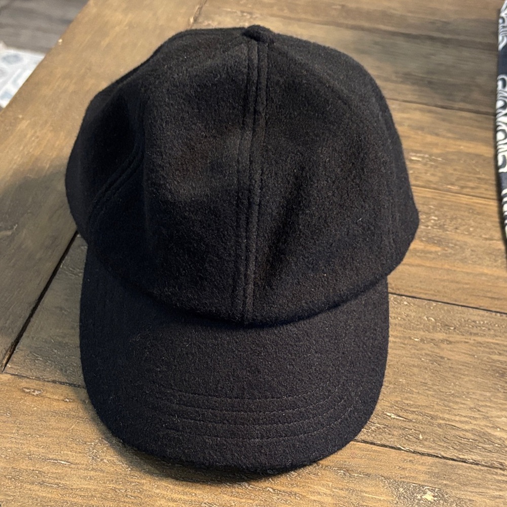 100% Cashmere Joseph & Lyman Fitted Baseball Cap Size XL Black